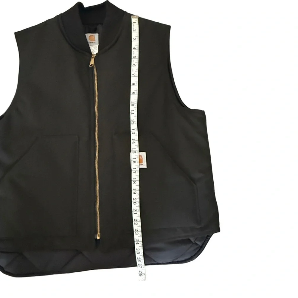Carhartt Men’s Black Canvas Quilted Lined Duck Work Arctic Vest XL